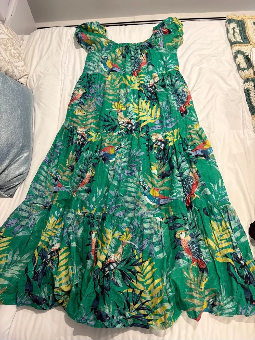 Anthropologie Maeve Tropical Tiered Maxi Dress - Picture 1 of 2